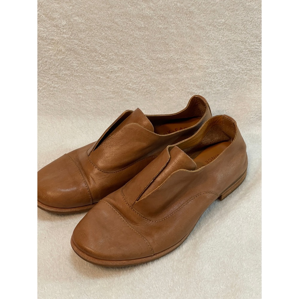 Kork-Ease Brown Leather Split Vamp Cap Toe Loafers Shoes KE0002106 Womens 8M